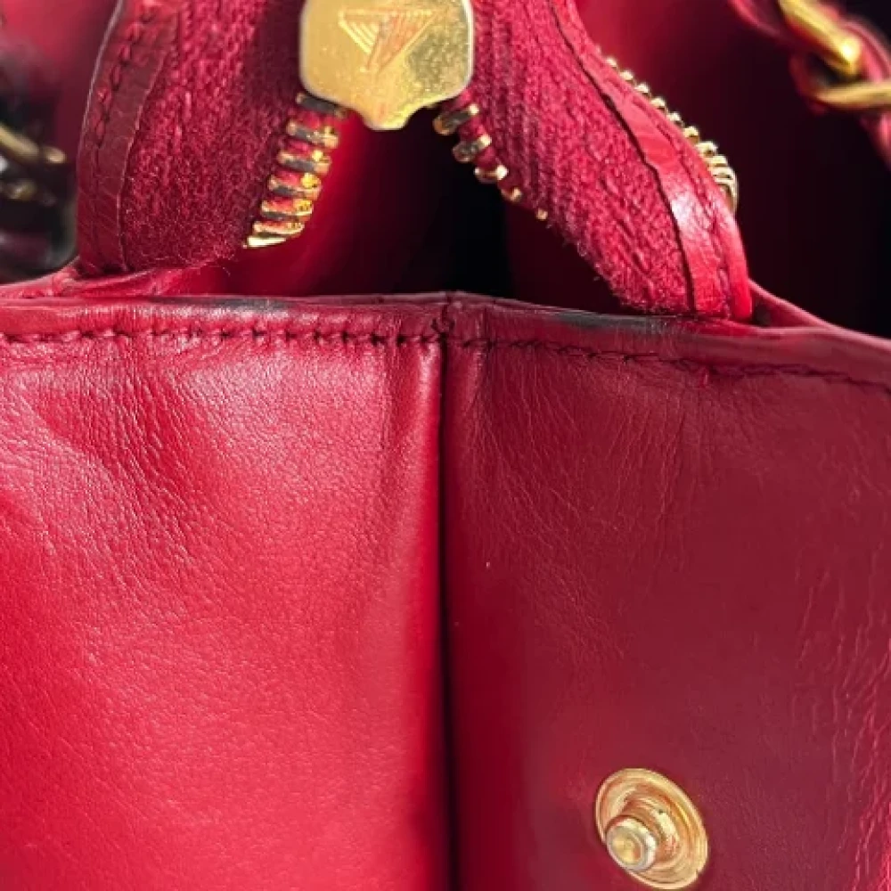 Chanel Vintage Pre-owned Leather chanel-bags Red Dames