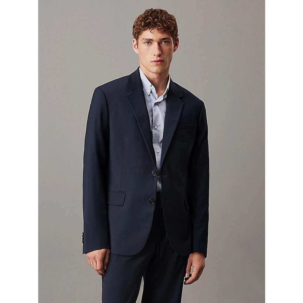 Calvin Klein Verfijnde Slim Fit Blazer Blue Heren