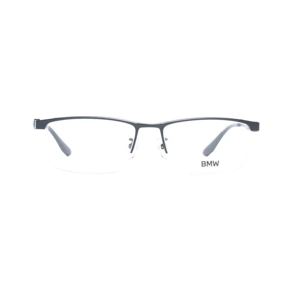 BMW Titanium Rechthoekige Optische Monturen Black Heren