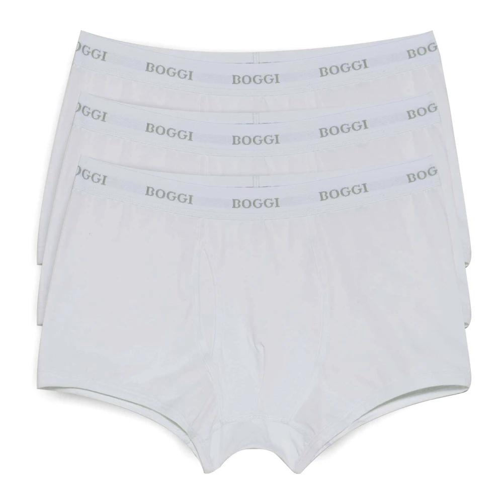 Boggi Milano Homme Blanc Sous-Vêtements, Taille: S Boxer Shorts En Jersey De Coton Stretch
