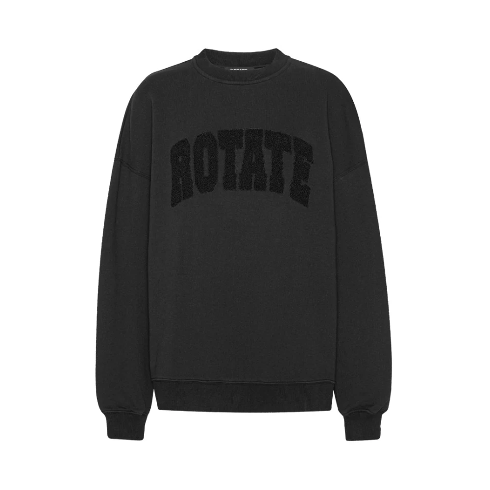 Rotate Birger Christensen Women's Black Heavy Sweat Crewneck - Sweatshirts - Xs - Sweatshirts & Hoodies