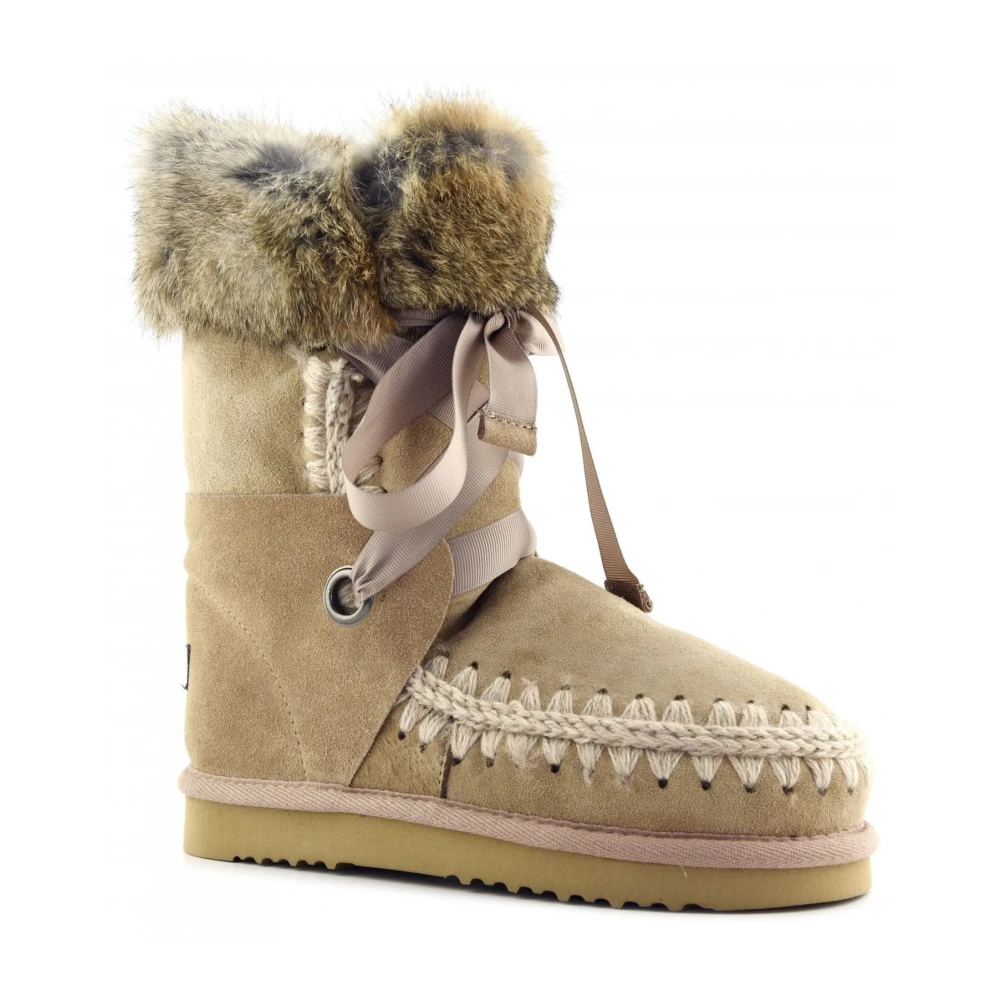 Mou Bruine Eskimo Veterschoenen Brown Dames