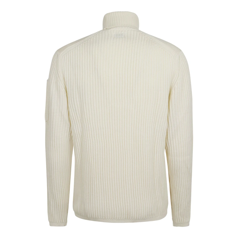 C.P. Company Witte Wollen Trui Aw24 Beige Heren