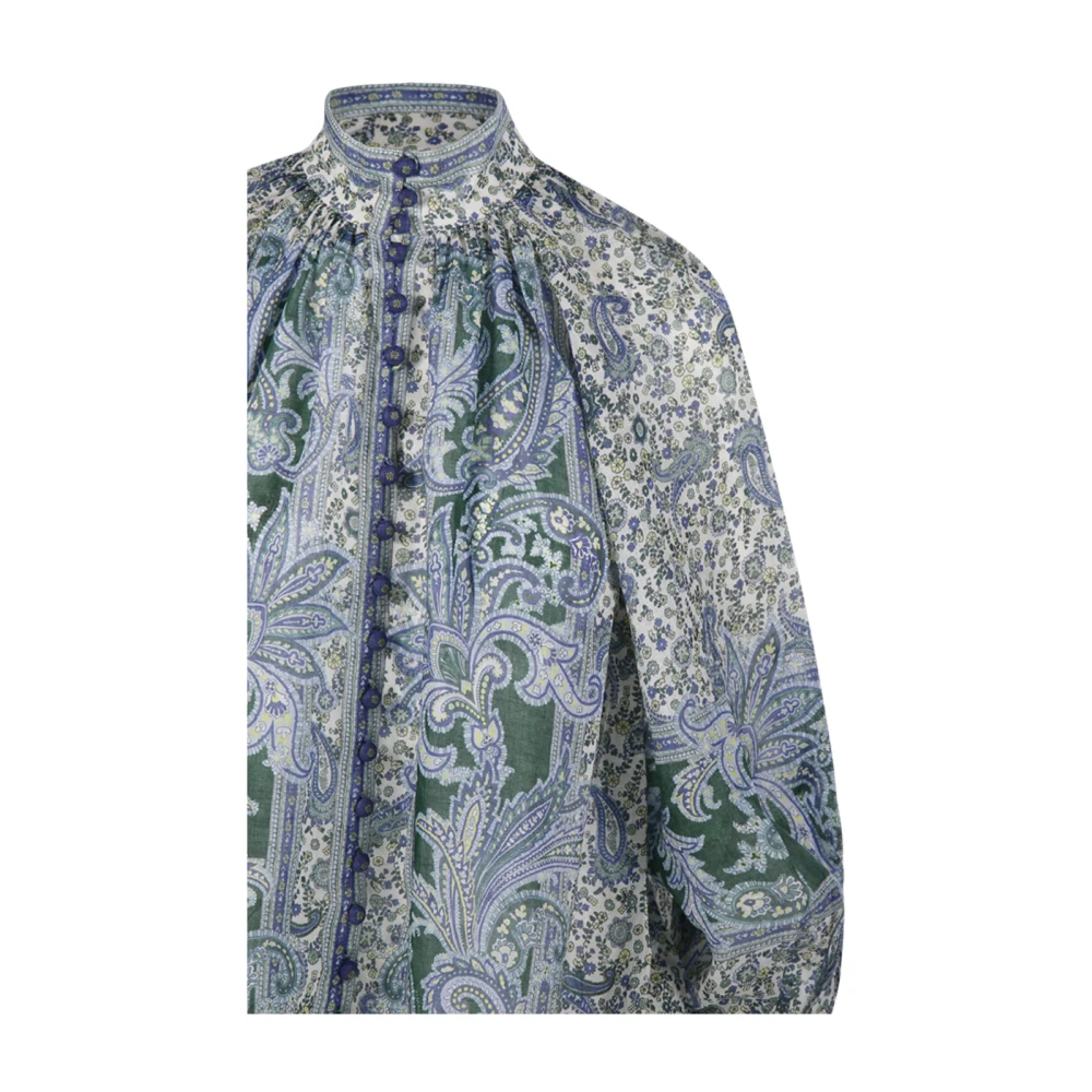 Zimmermann Groene Paisley Blouse Green Dames