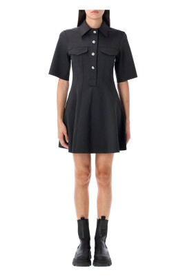 flared-mini-dress-with-point-collar