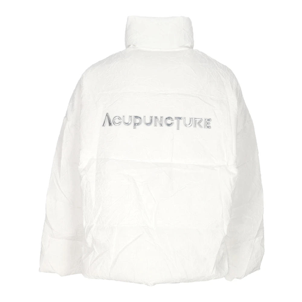 Acupuncture Witte Donsjas met Hoge Kraag White Heren