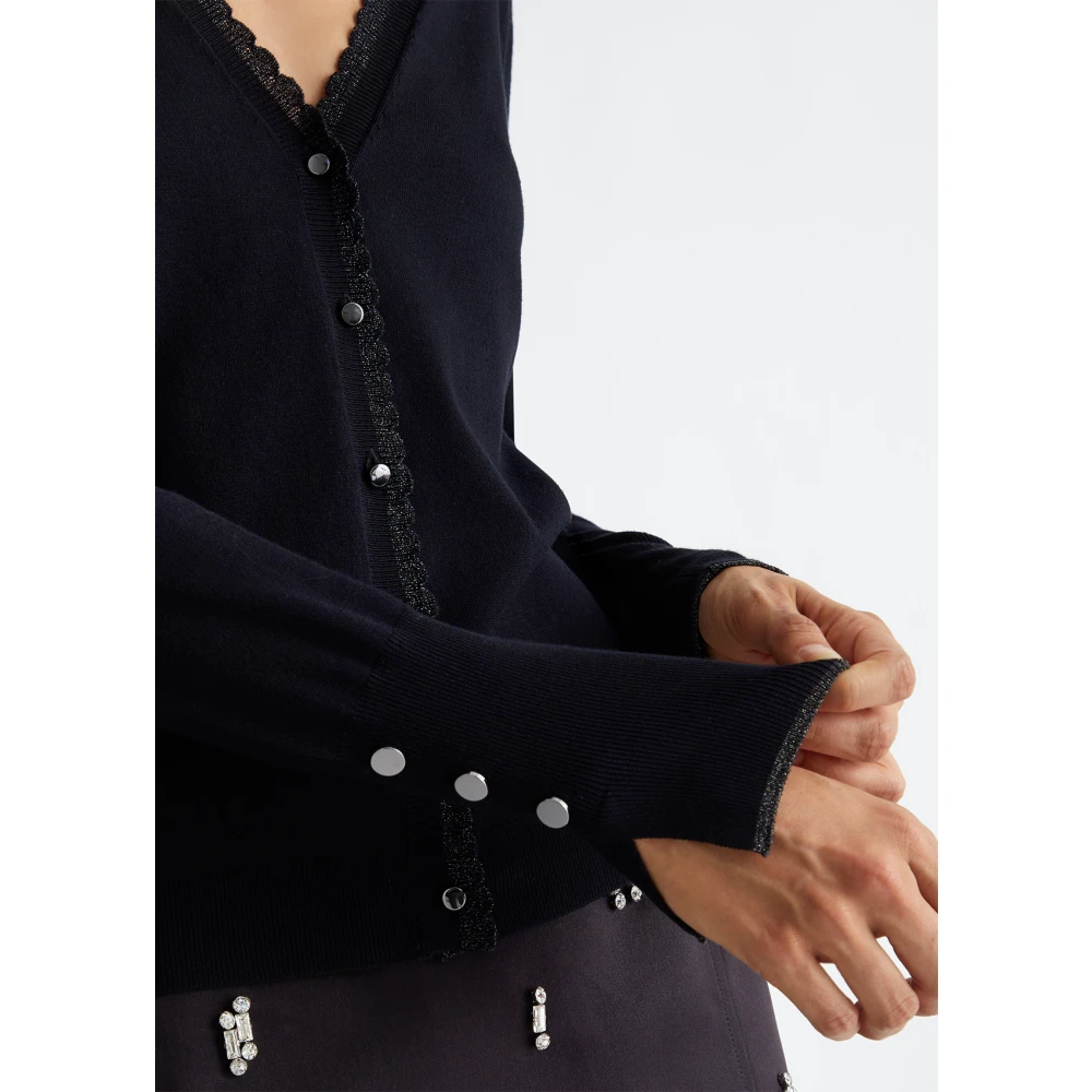 Liu Jo Geknoopte Cardigan Sweater Black Dames