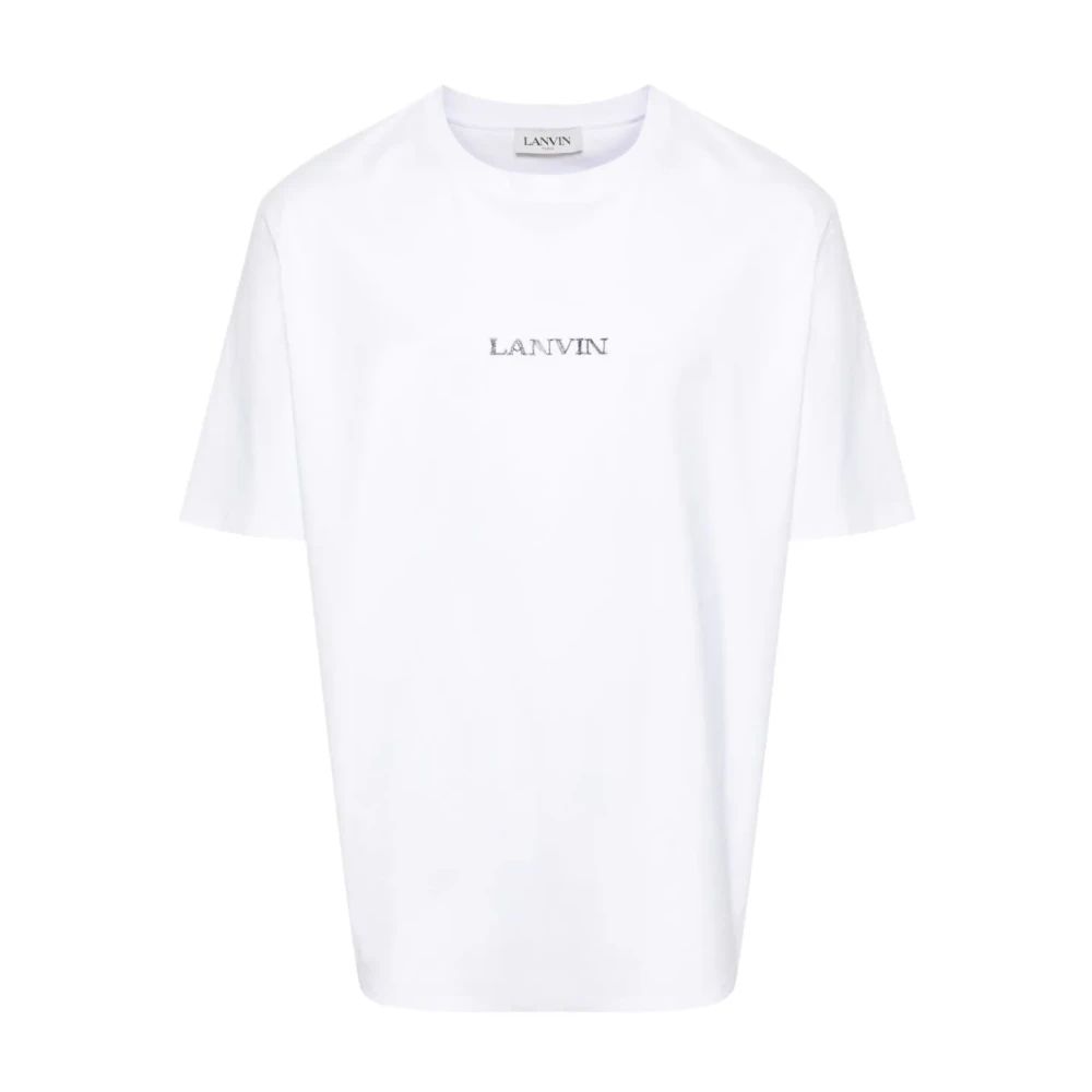 Lanvin Klassisk Vit Jersey T-shirt White, Herr