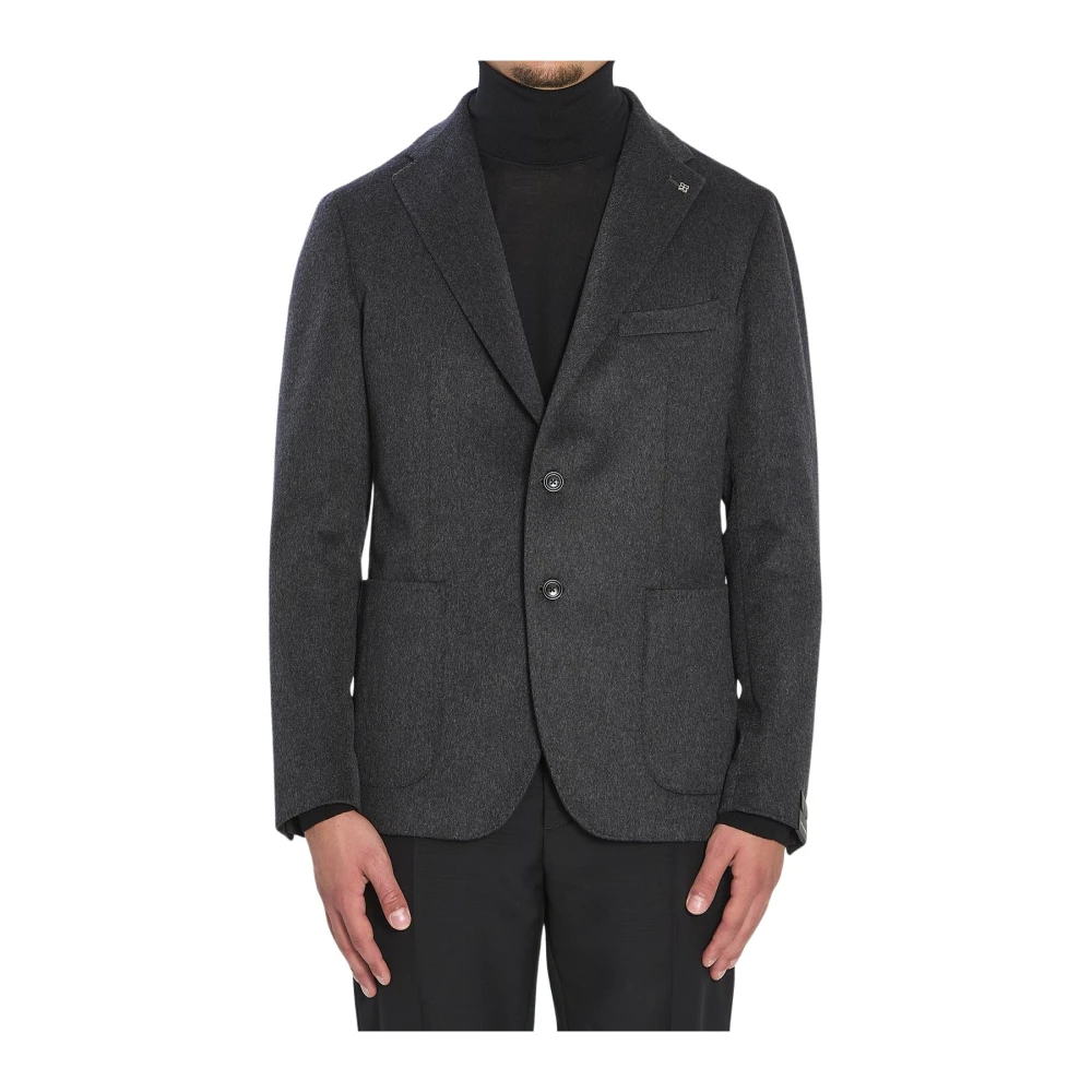 Tagliatore Grå Kavaj Med Dubbelknäppning I Ullmix