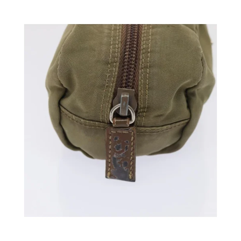 Prada Vintage Pre-owned Nylon prada-bags Beige Dames