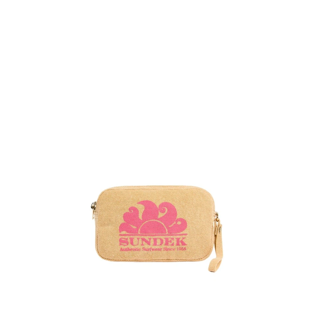 Sundek Unisex Beige Pochette Effetto Stone Washed U - Immagine 2