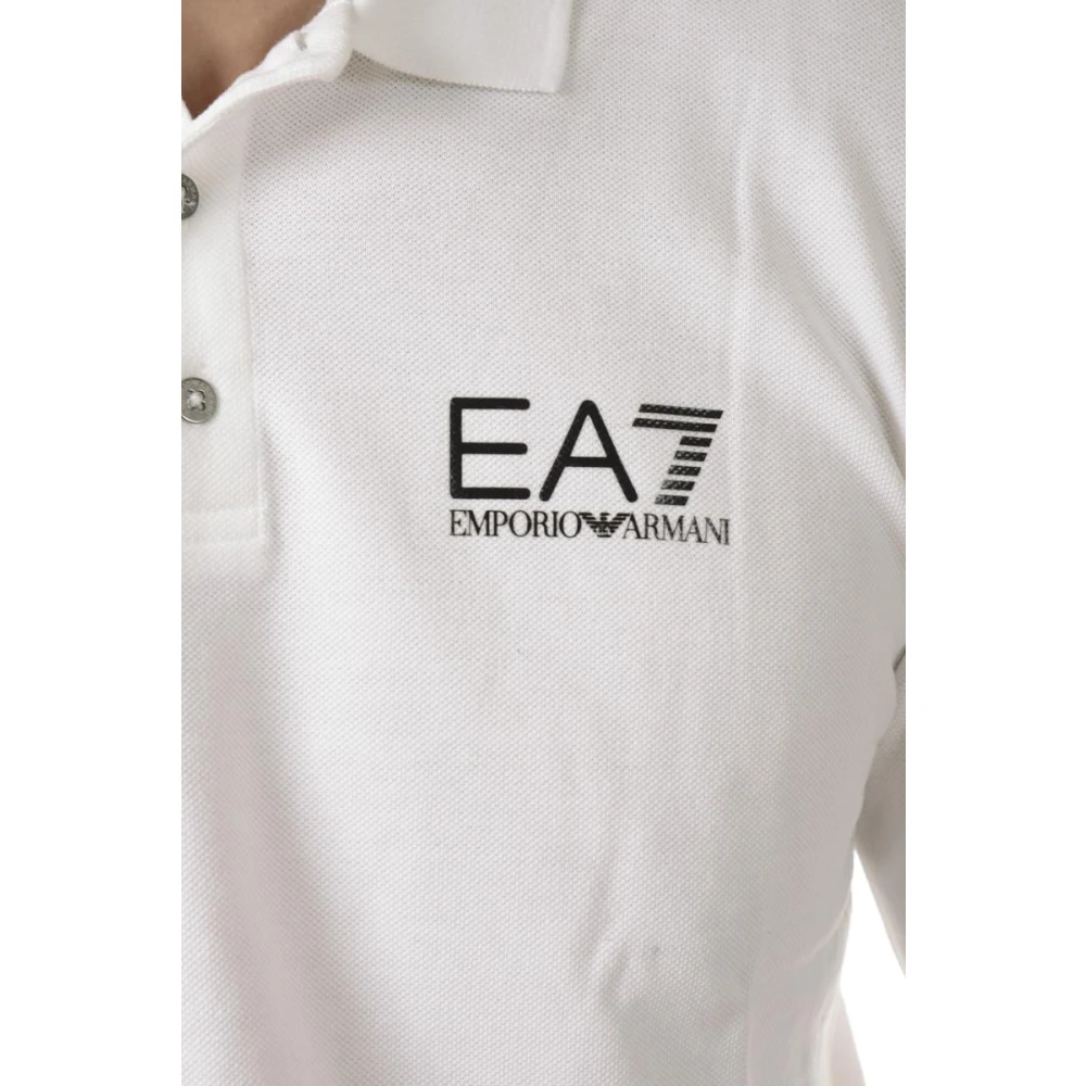 Emporio Armani EA7 Klassieke Polo Shirt voor Mannen White Heren