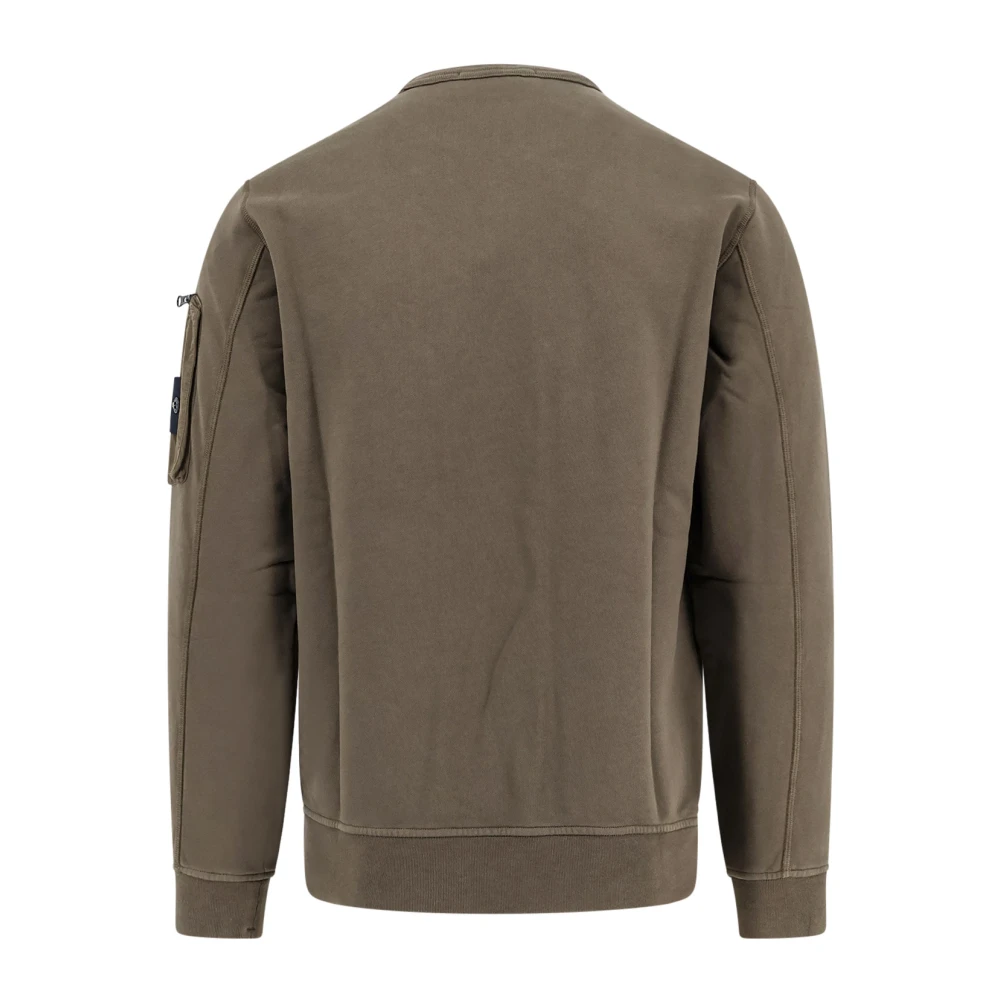 Stone Island Katoenen sweatshirt met iconische patch Green Heren