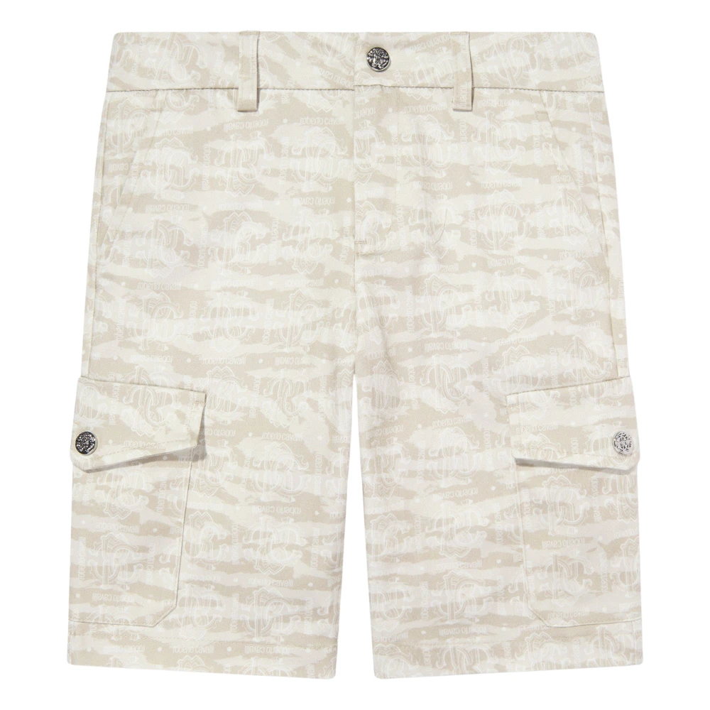 Roberto Cavalli Boys Beige Shorts, 8 Y, Bermuda Shorts For