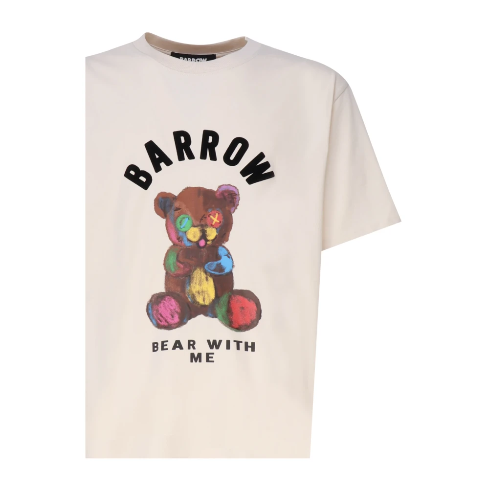 Barrow Katoenen T-shirt met Voorprint White Heren