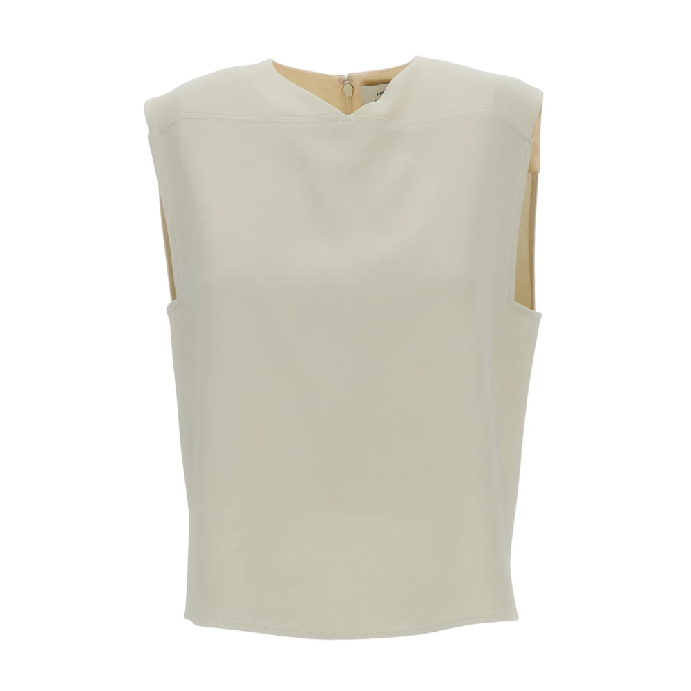 Loulou Studio Women's Beige Sleeveless Tops - Sleeveless Tops - M - Tops