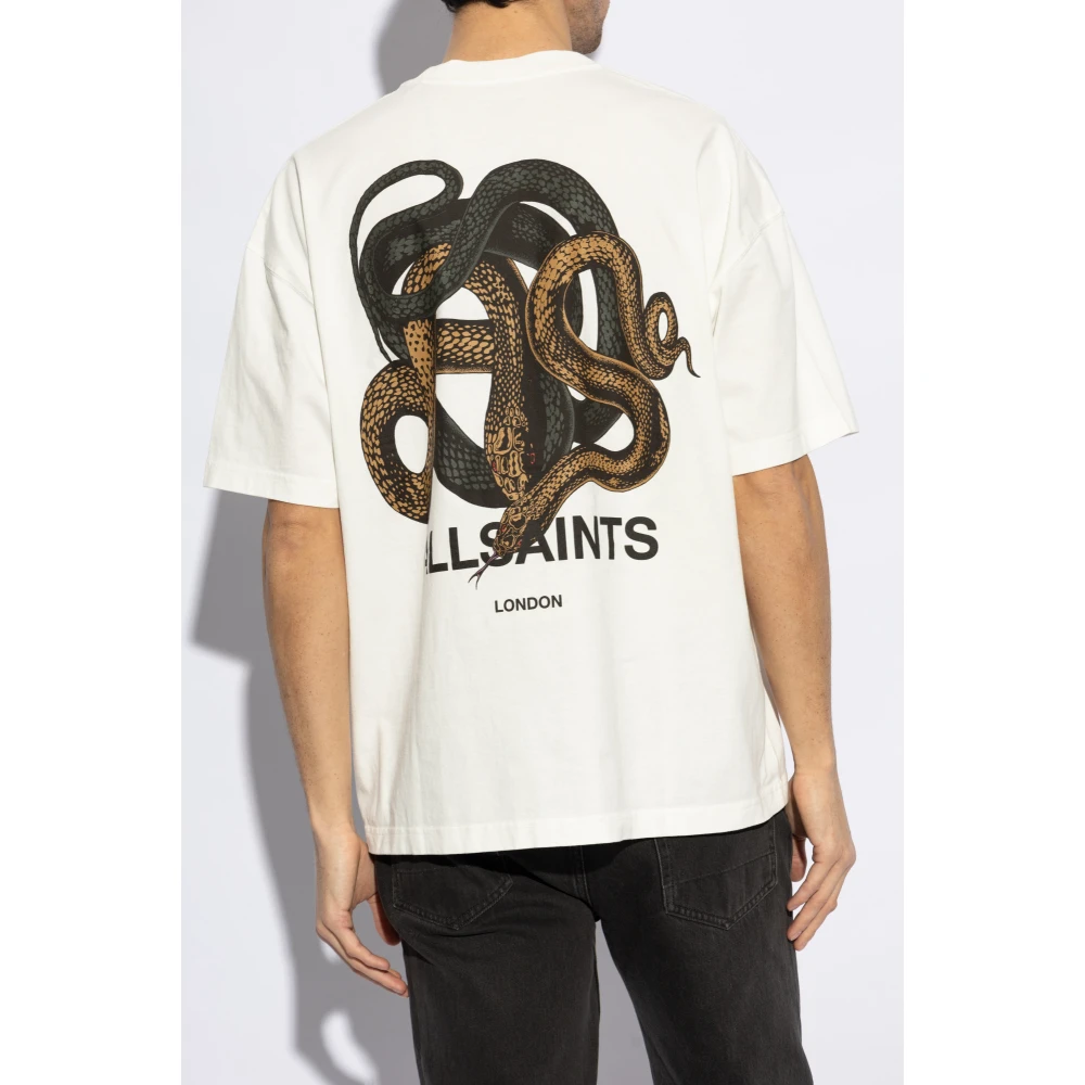 AllSaints 'Reticulate' Oversize T-Shirt White Heren