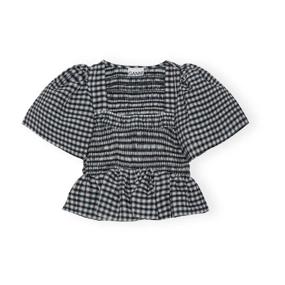 Ganni Stijlvolle Blouse voor Vrouwen Black Dames