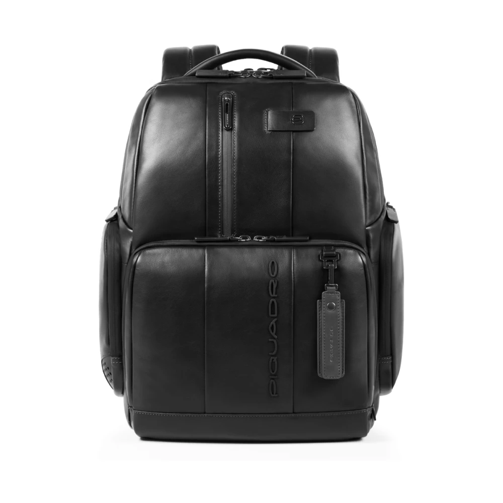 Piquadro Mannelijk Zwart Personalizable Laptop Backpack 15,6