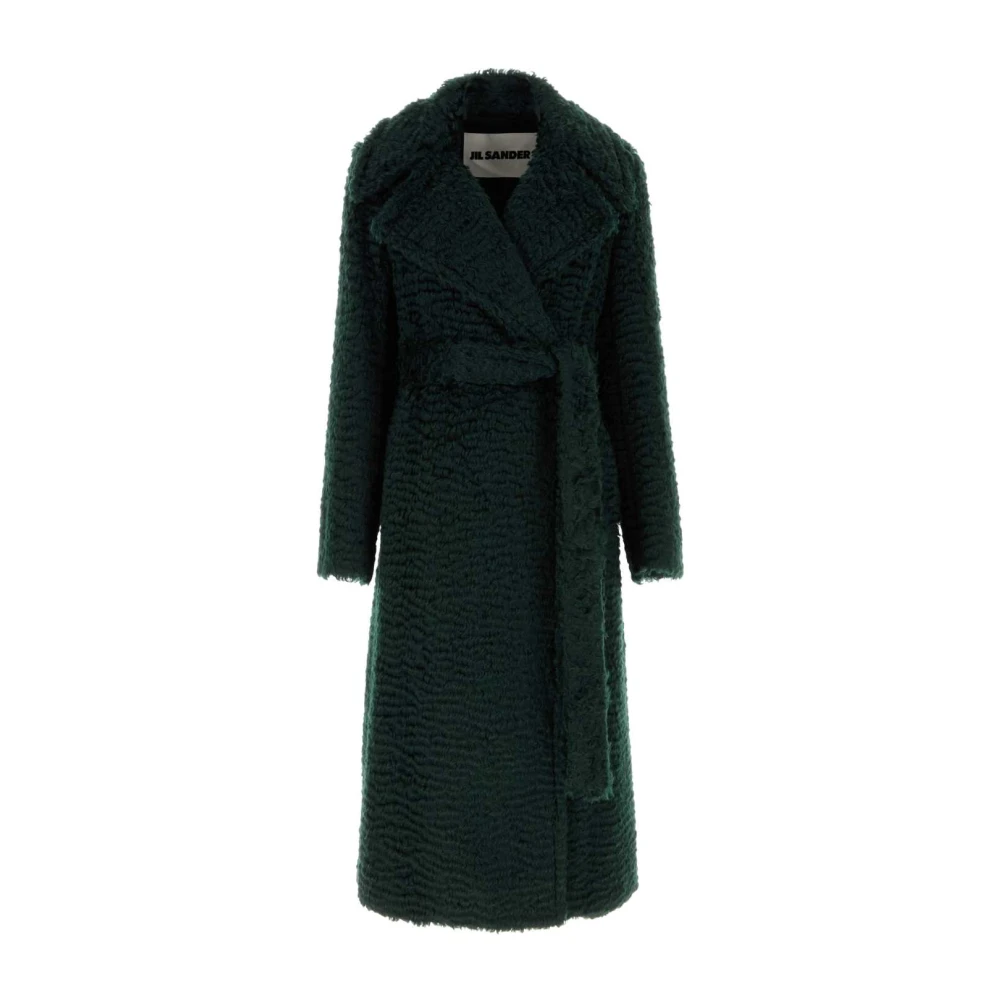 Jil Sander Eco Bontjas in Donkergroen Green Dames