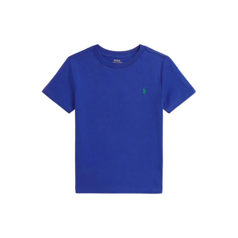 Ralph Lauren Blue Cotton Jersey T-Shirt - Male - Kids Short Sleeve T-Shirts - 2 Y - Kids