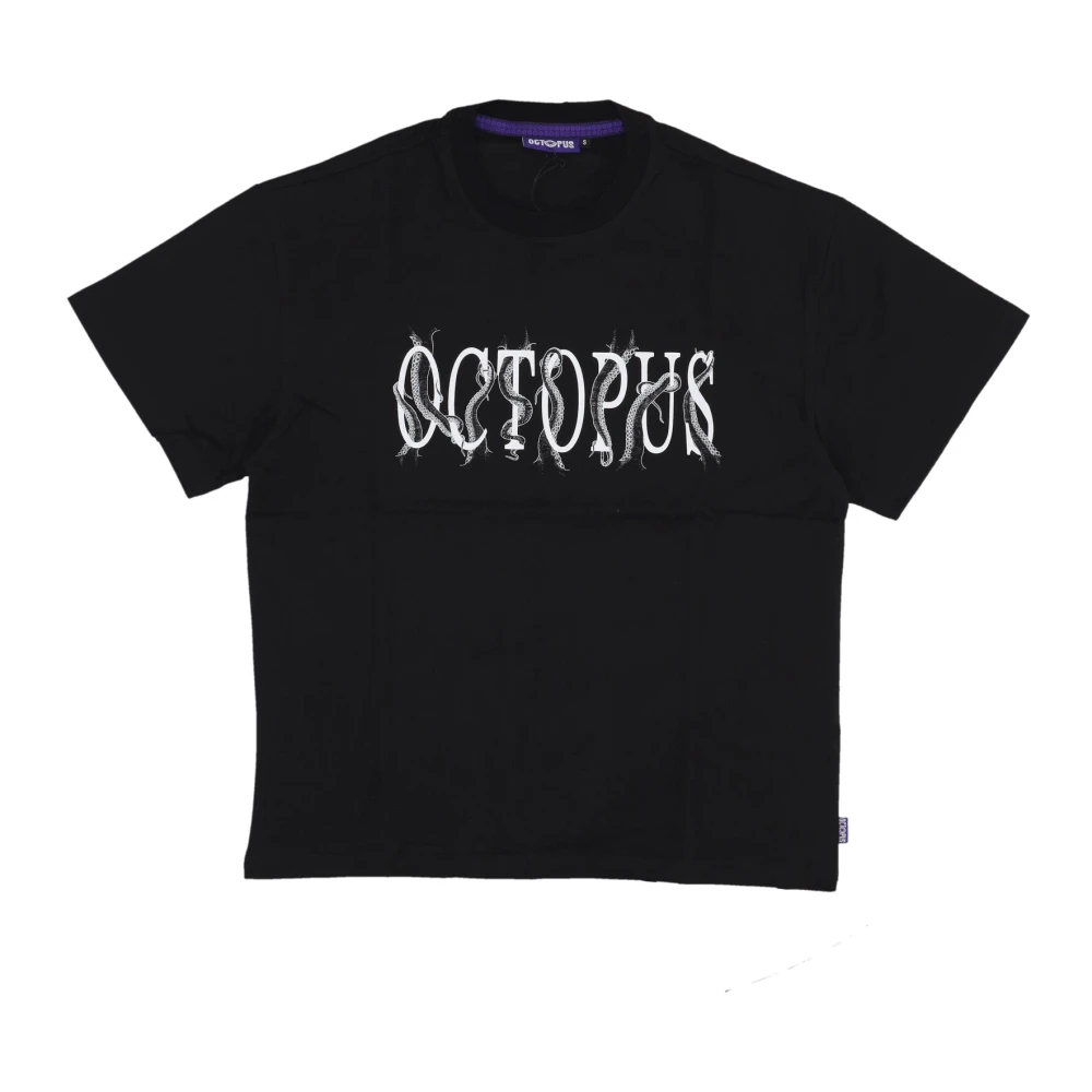 Octopus Men's Black Tentacles Logo Tee Short Sleeve