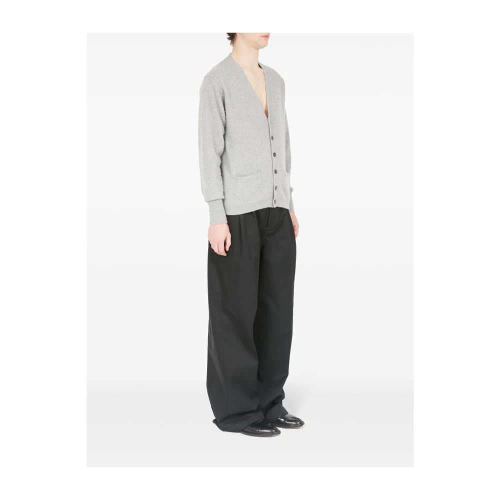 Maison Margiela Grijze V-hals Cardigan Sweater Gray Heren