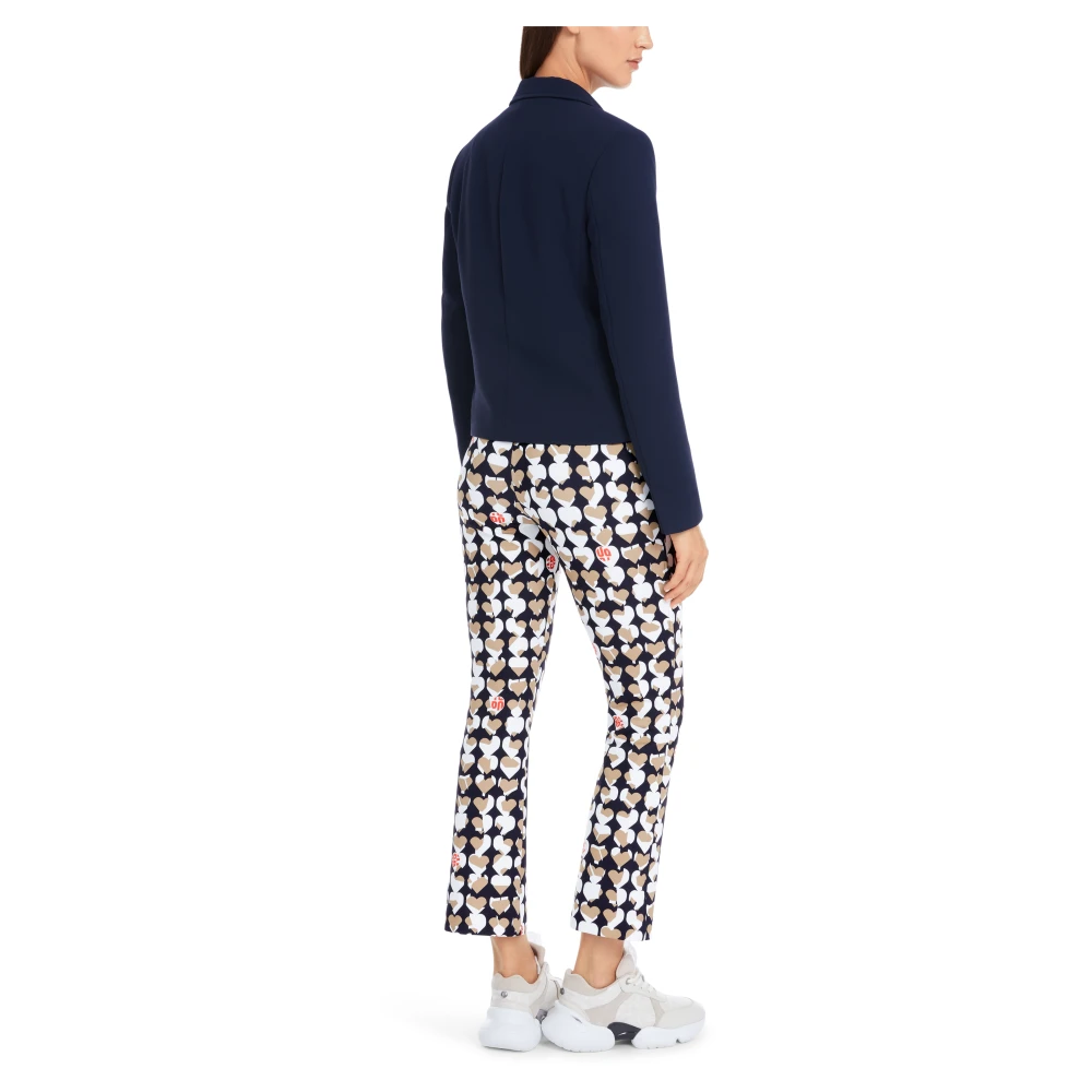 Marc Cain Blazer geïnspireerd door de jaren zeventig met opgestikte zakken Blue Dames