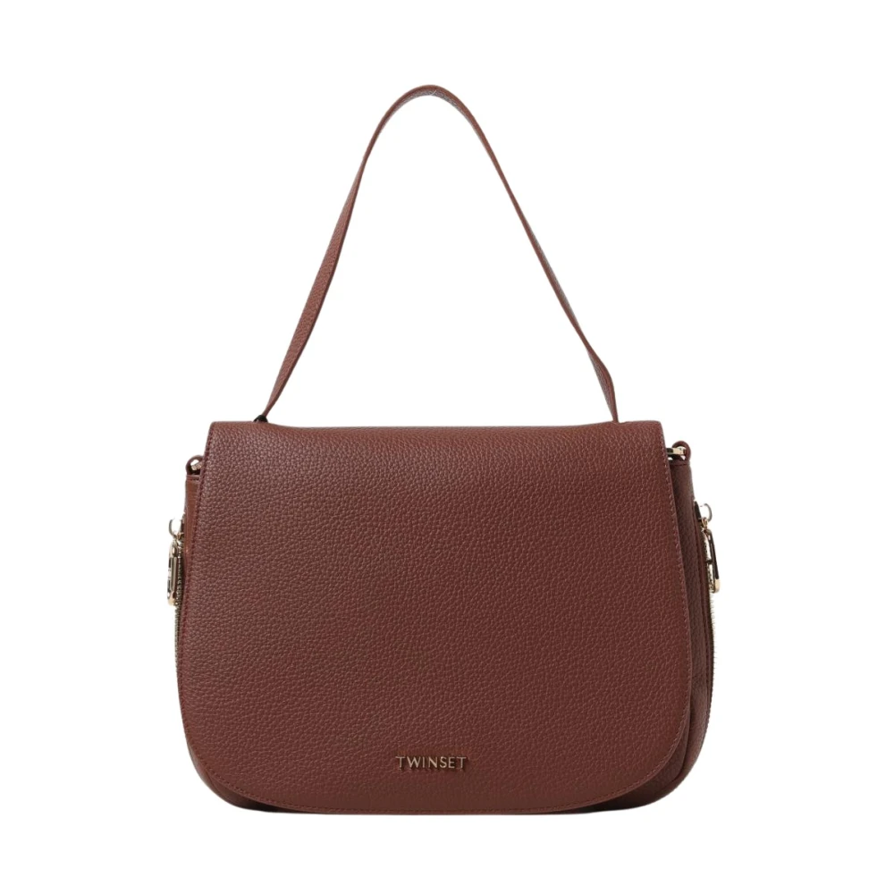 Twinset Schoudertas met logoprint Brown Dames
