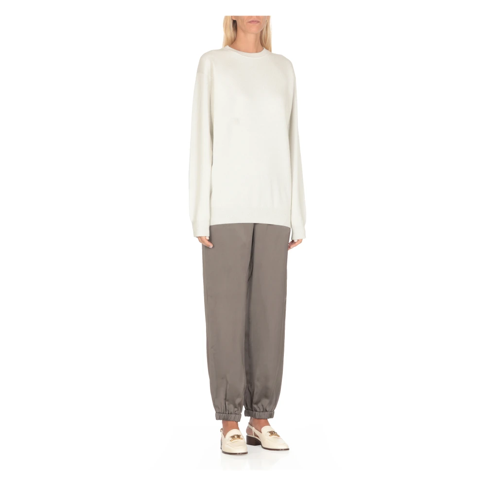 Fabiana Filippi Ivoor Wolmix Crew Neck Sweater Beige Dames