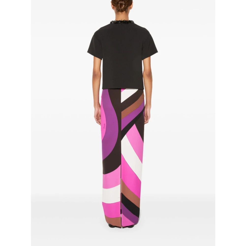 EMILIO PUCCI Zwarte T-shirt voor vrouwen Black Dames