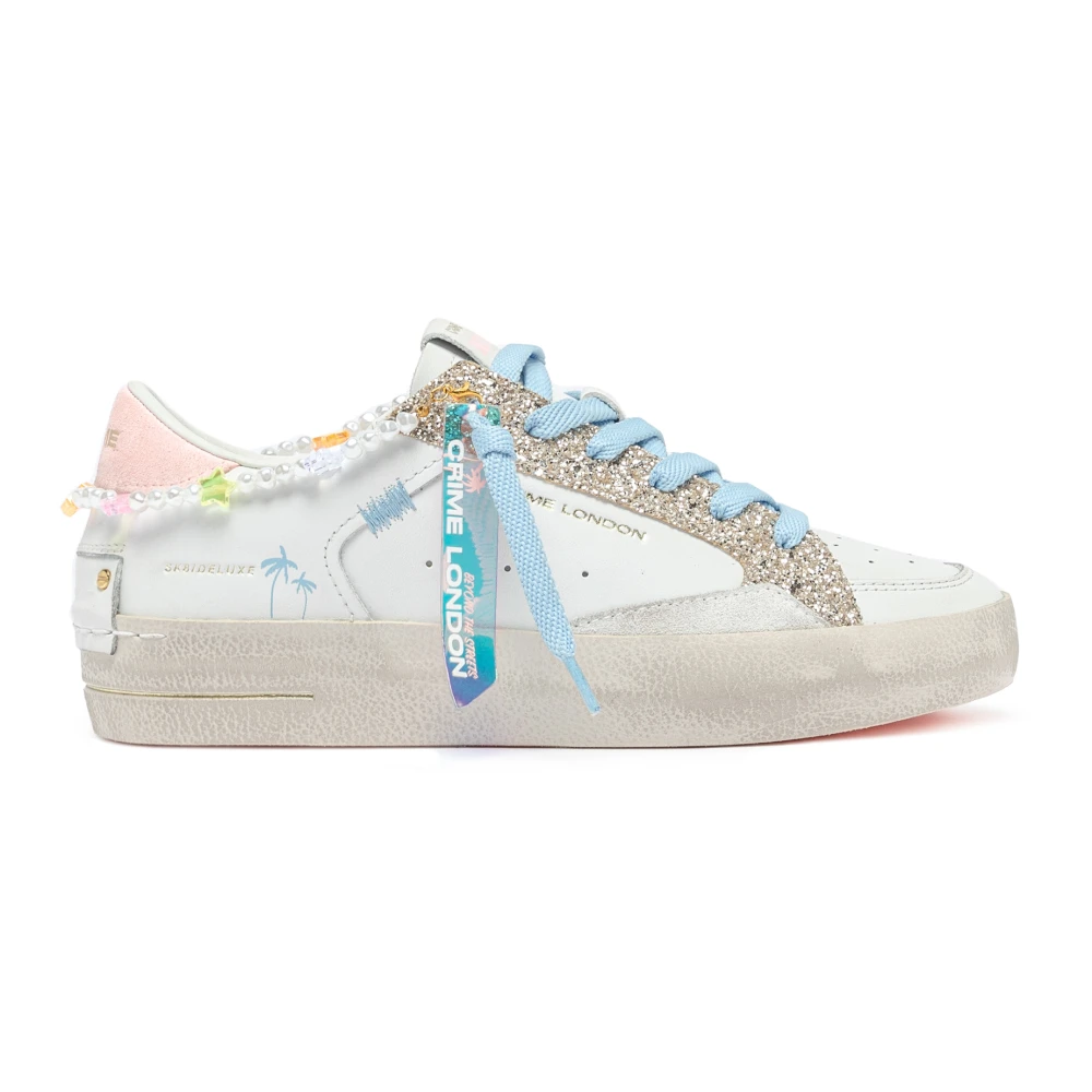 Crime London Vita Sneakers för en stilren look White, Dam