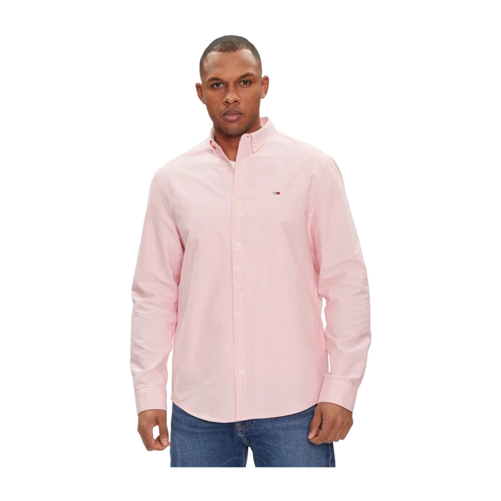 Tommy Jeans Stijlvolle Shirt voor Mannen Pink Heren