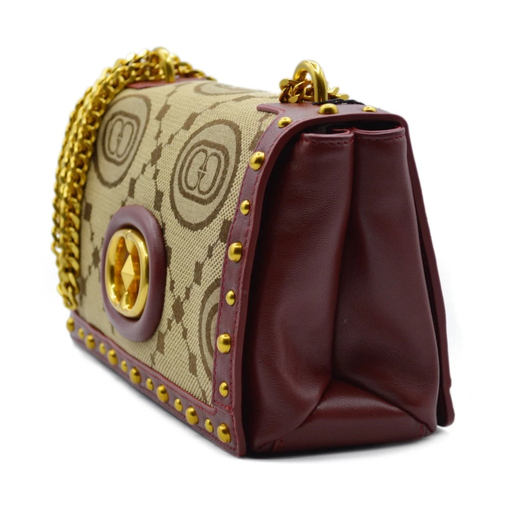 La Carrie Iconische Jacquard Schoudertas Beige Dames