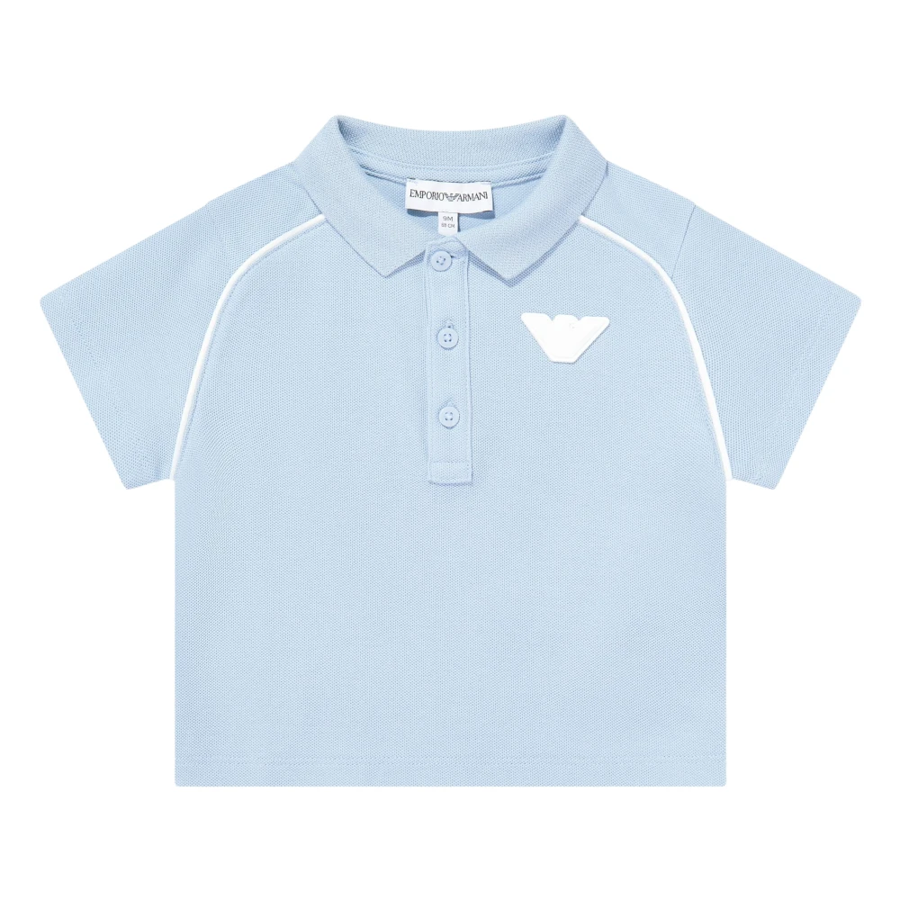 Emporio Armani Men's Blue Eagle Logo Polo Shirt