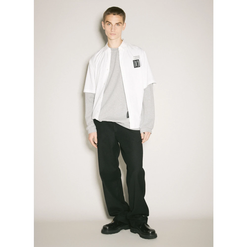 Undercover Katoenen Jersey Logo Patch Sweatshirt Gray Heren
