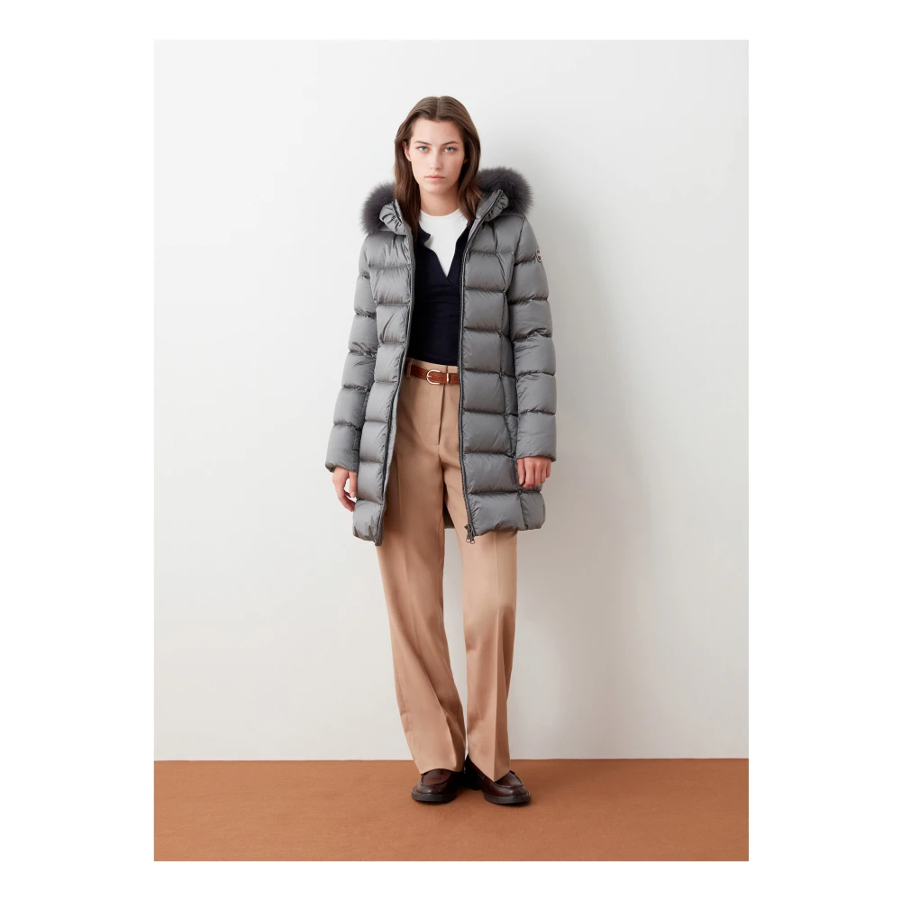 Colmar Grijze Winter Rits Hooded Donsjas Gray Dames