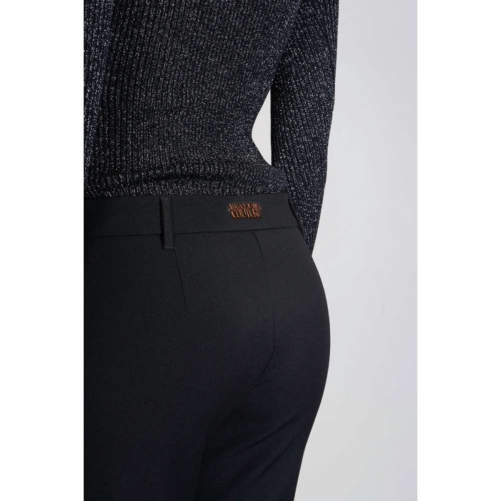 Versace Jeans Couture Getailleerde broek met sneden Black Dames