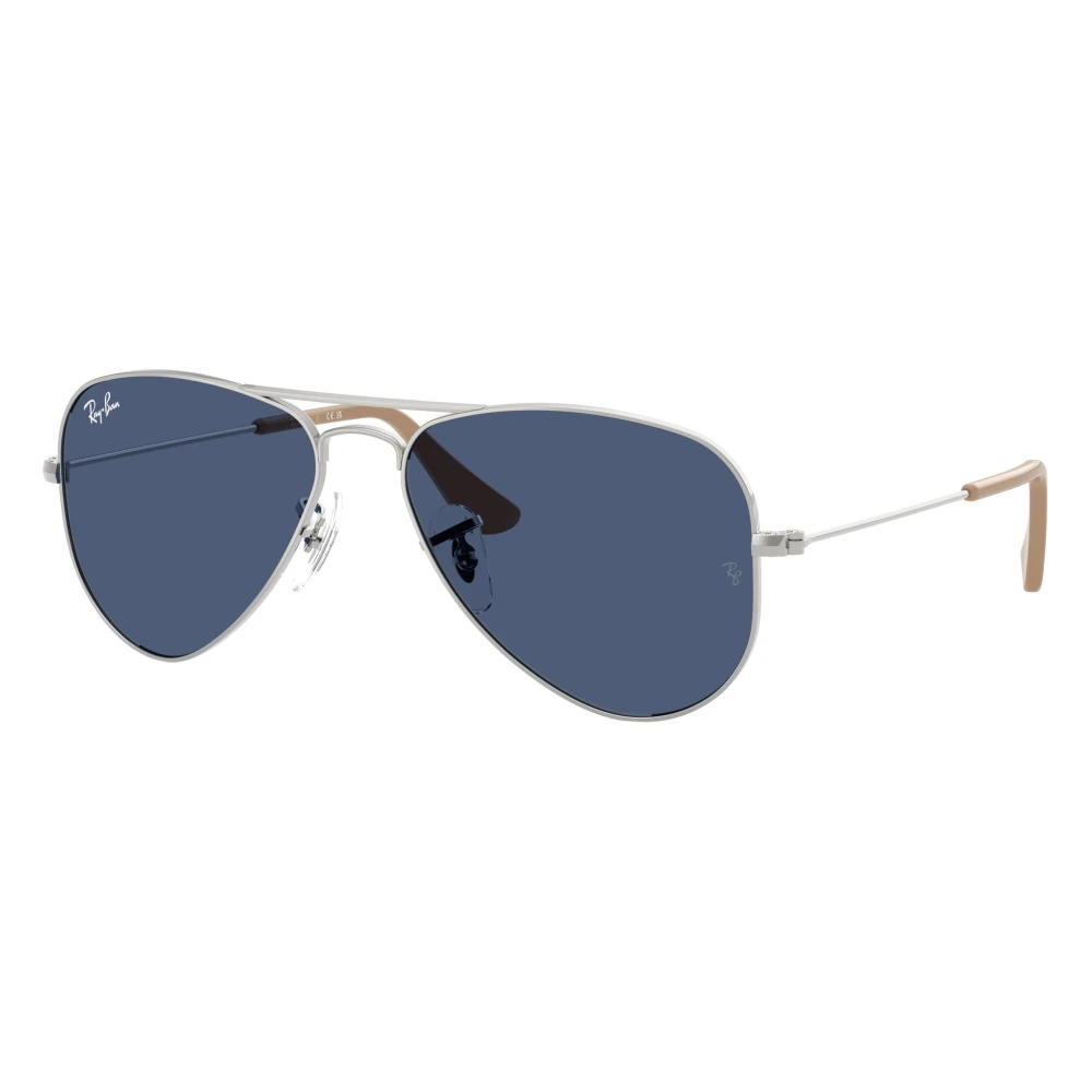 Ray-Ban Sunglasses Kids Aviator Kids - Silver Frame Blue Lenses 50-13, RB9506S - Image 3