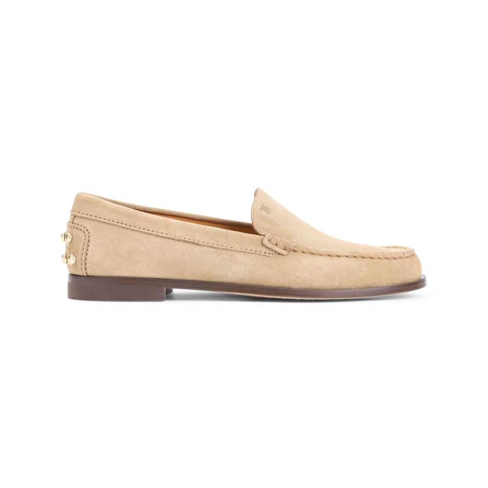 Tod's Women's Beige Ginger Suede Loafers