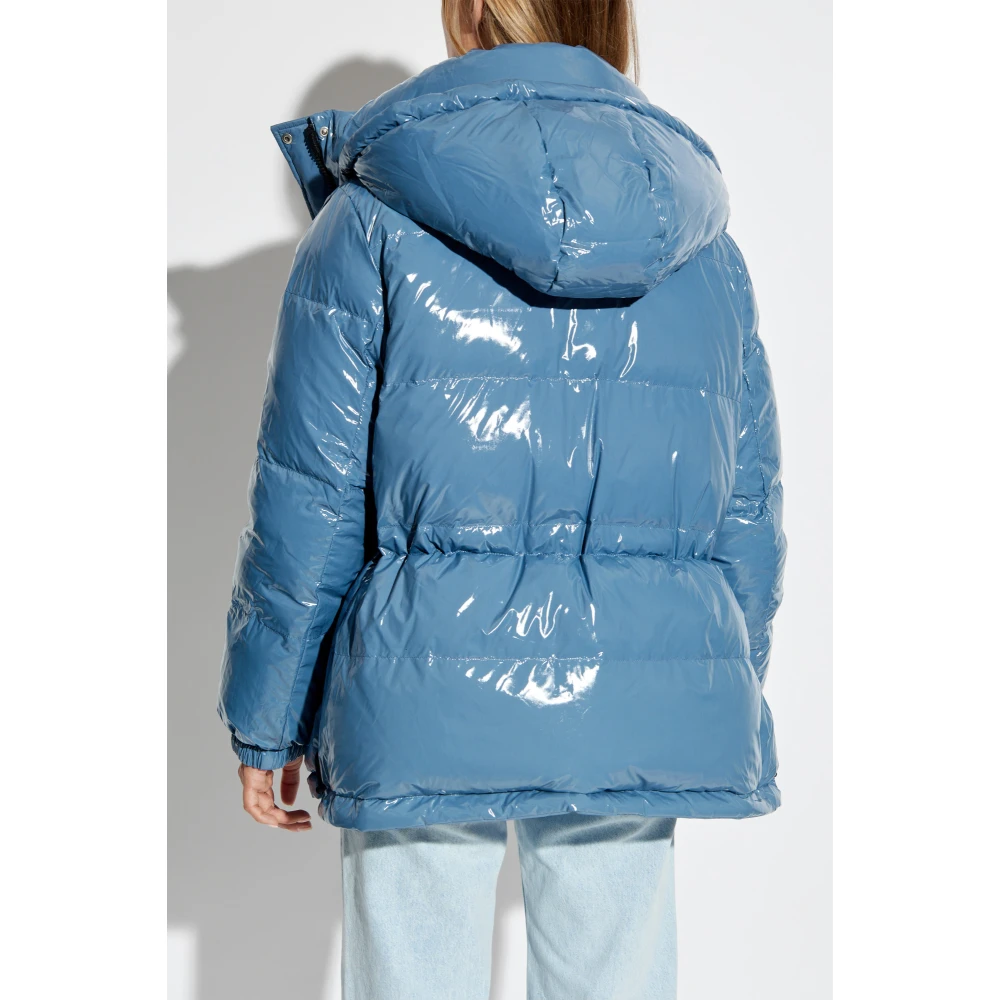Yves Salomon Omkeerbare jas met afneembare capuchon Blue Dames