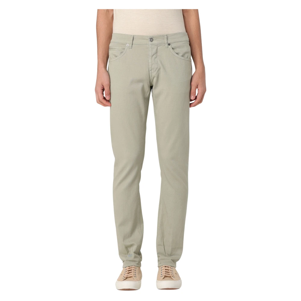 Dondup Uomo Verde Pantaloni George Slim-Fit