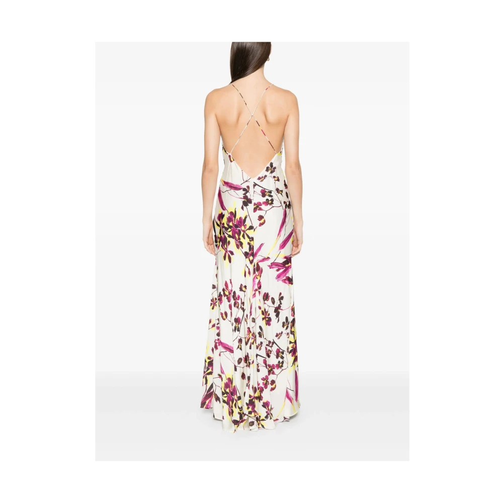 Raquel Diniz Bloemenprint Open Rug Jurk Multicolor Dames