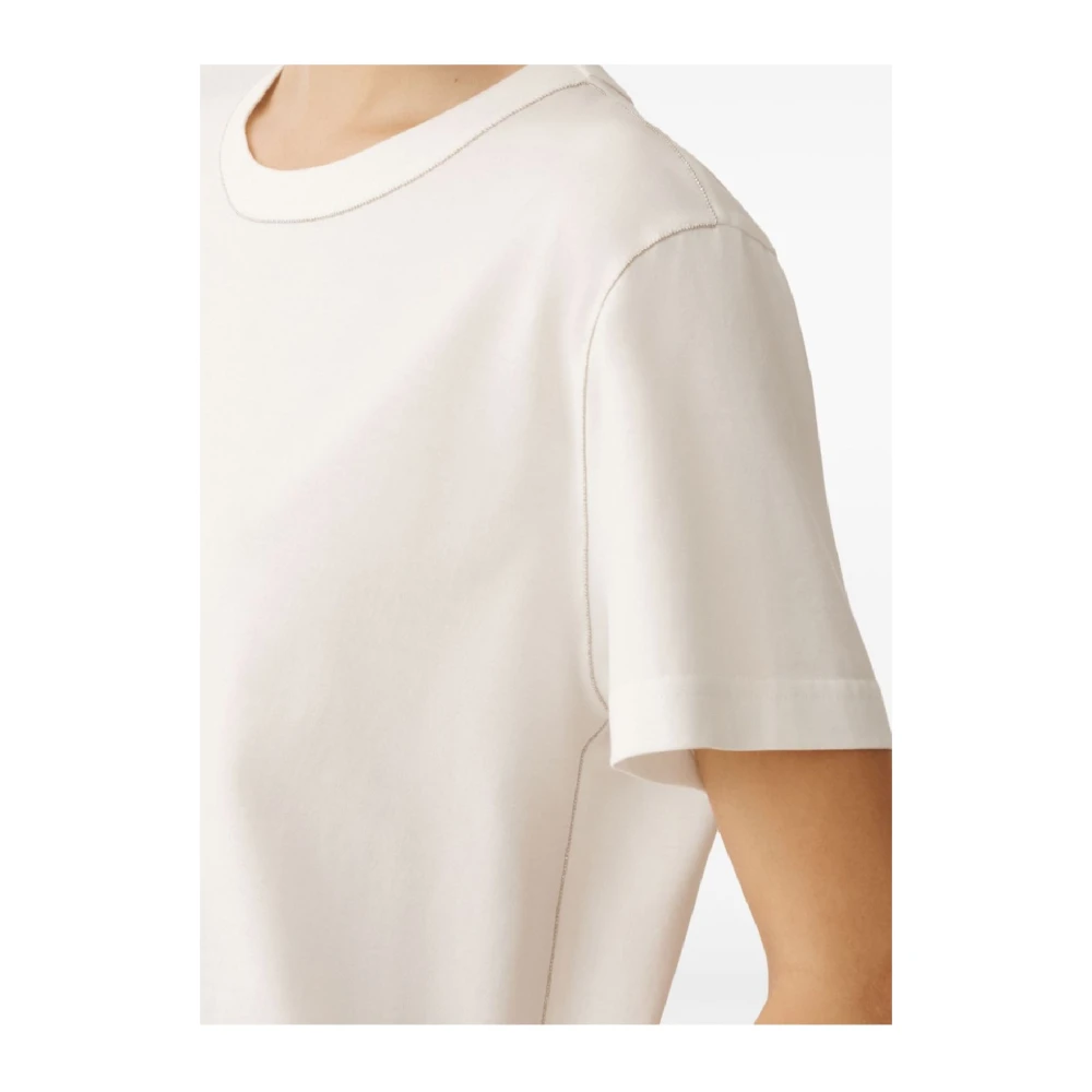 Fabiana Filippi Stijlvolle Jersey T-shirt voor vrouwen White Dames