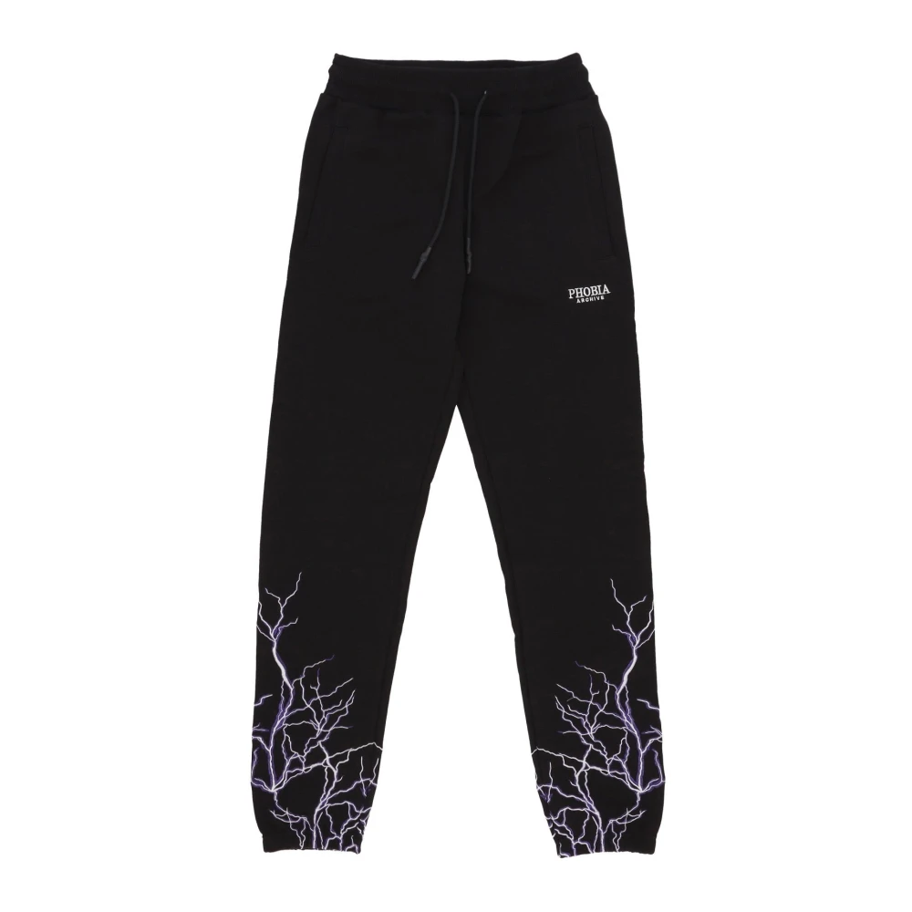 Phobia Archive Mannelijk Zwart Broeken Heren, Xl, Katoen, Lightning Pants