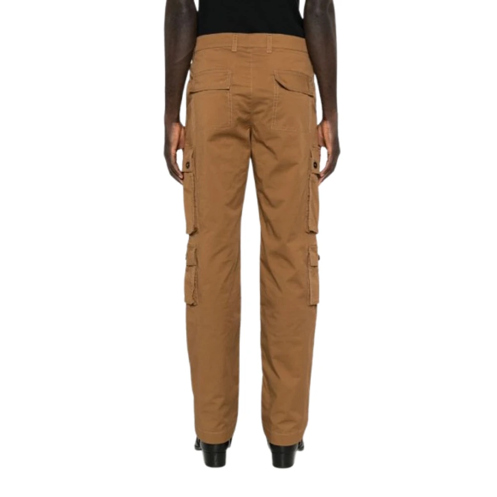 Dolce & Gabbana Cargo Broek met Logo Patch Design Brown Heren