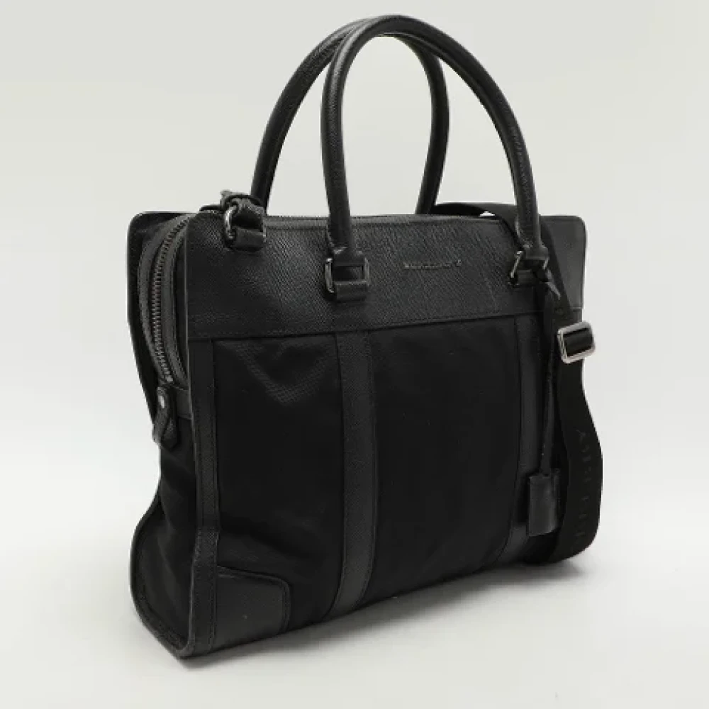 Burberry Vintage Pre-owned Leather handbags Black Dames