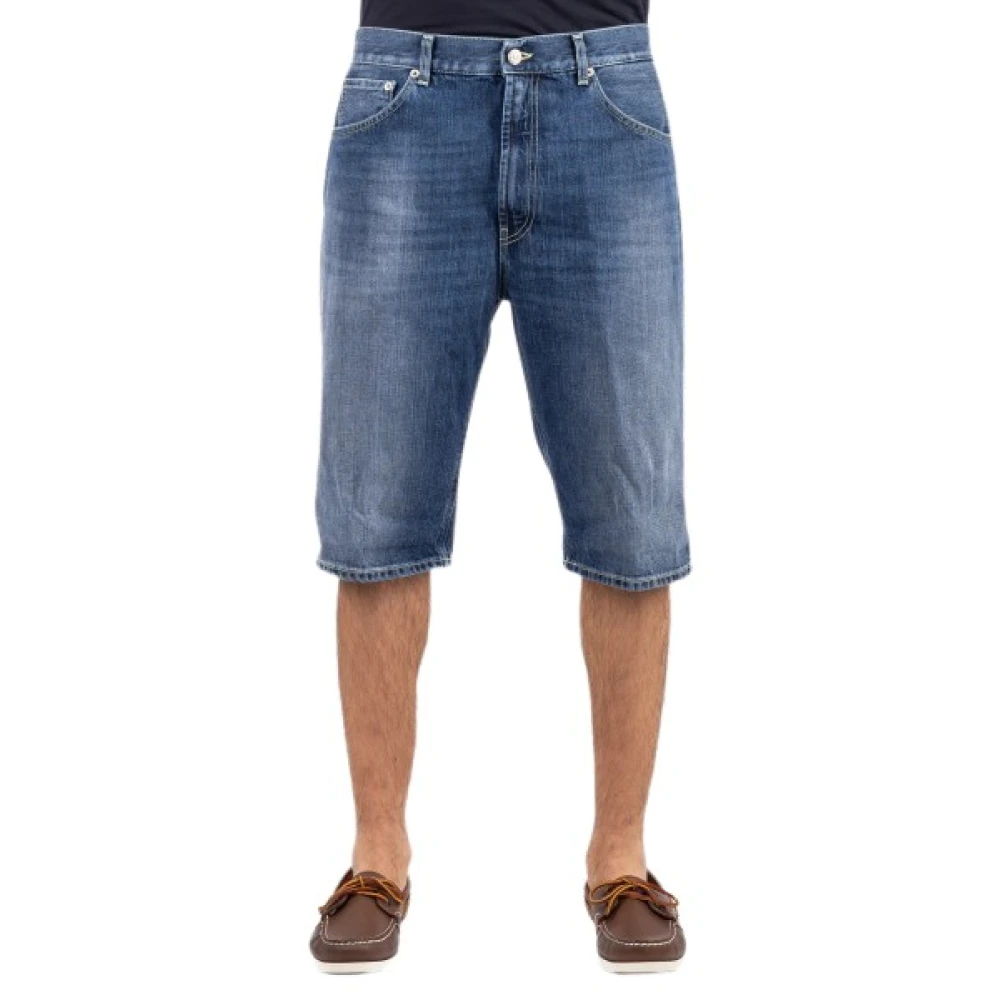 Dondup Men's Blue Denim Shorts, W34, Lenz Bermuda Shorts