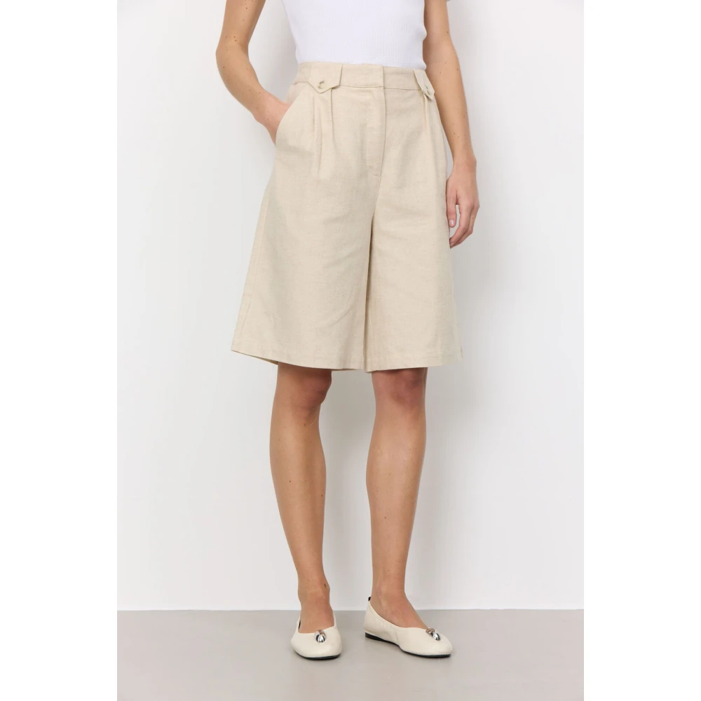 Levete Room Gavin 1 Shorts in Island Fossil Beige Dames