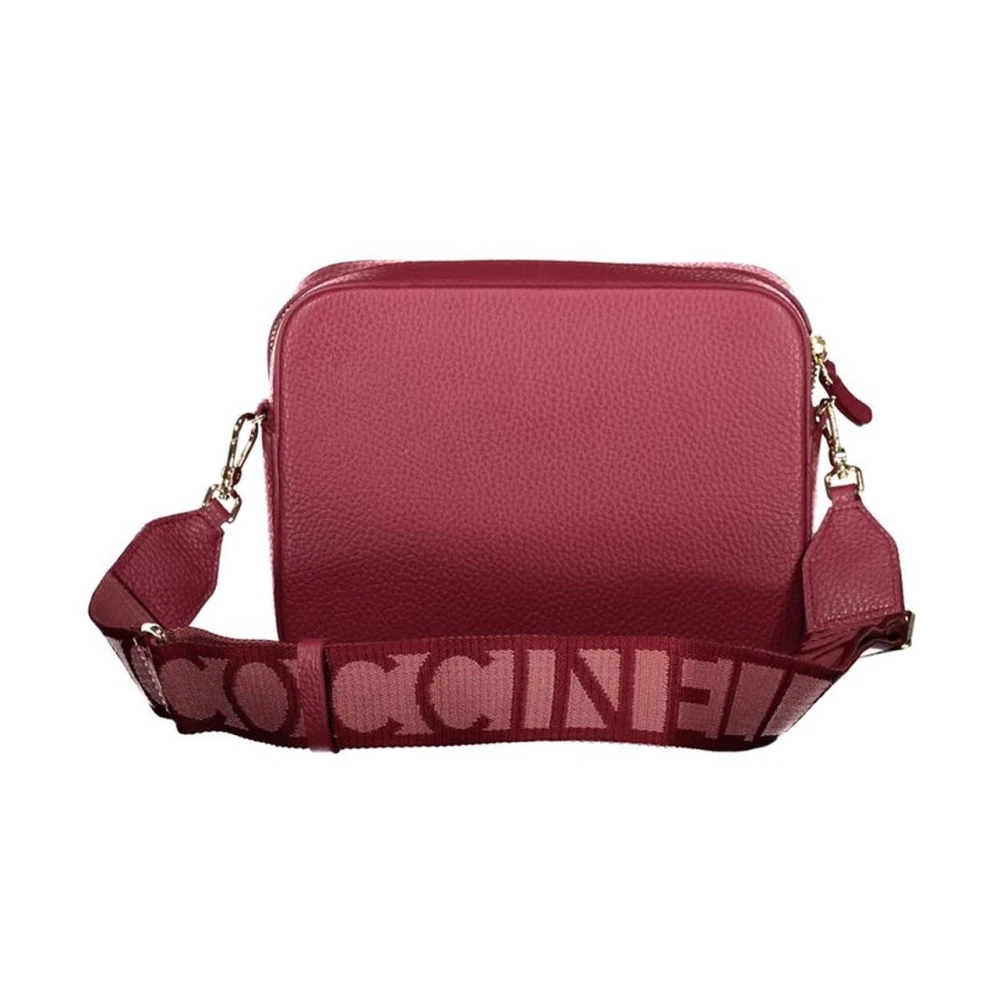Coccinelle Roze Leren Handtas met Ritssluiting Pink Dames